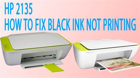 Other colors are fine. . Hp black ink not printing